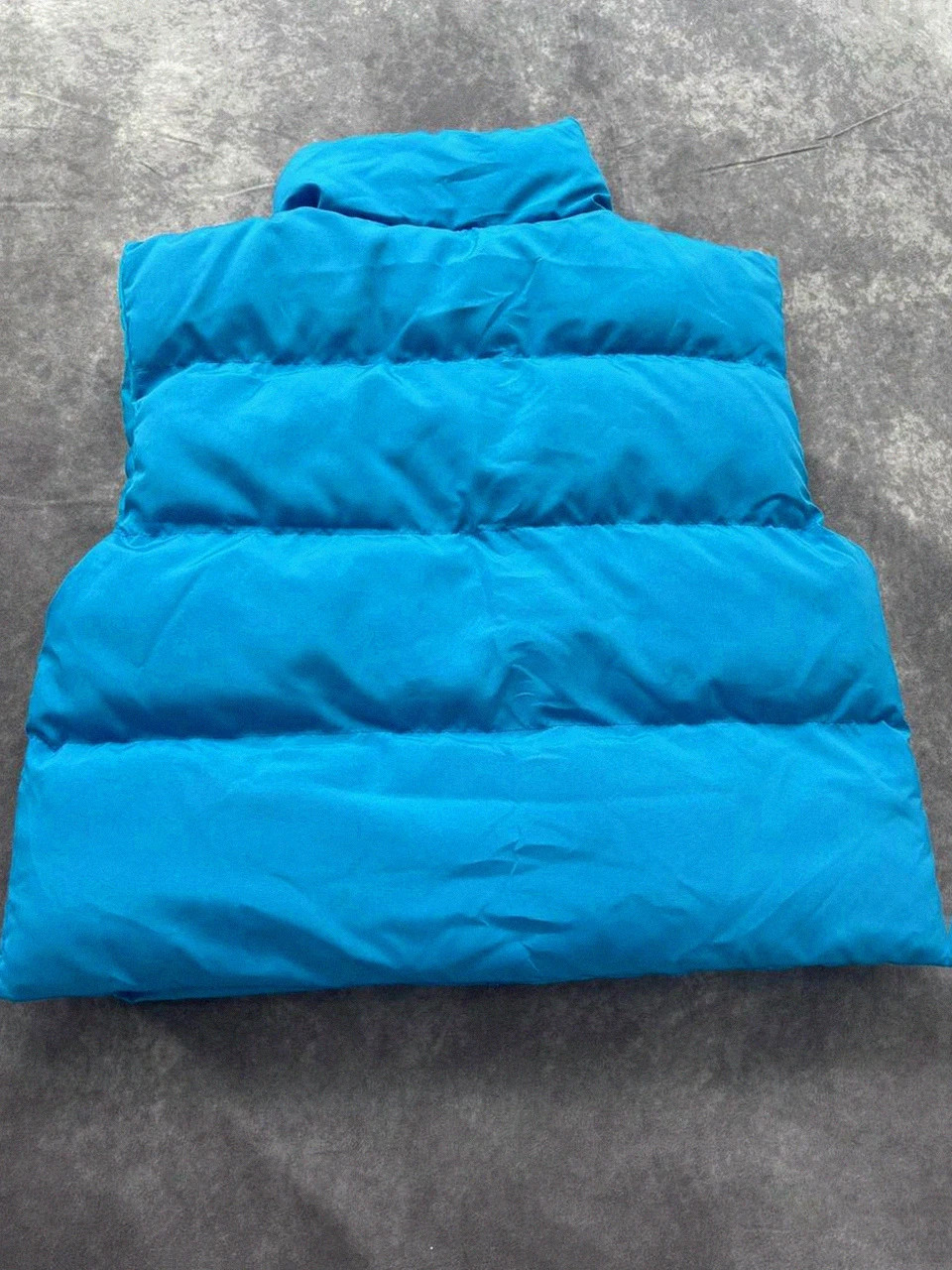 Padded Blue Gilet Vest Sleeveless Jacket Electric Blue Winter Quilted Streetwear Warm 🌺 – Vintage Dressing – taille L / 40 / 12 2