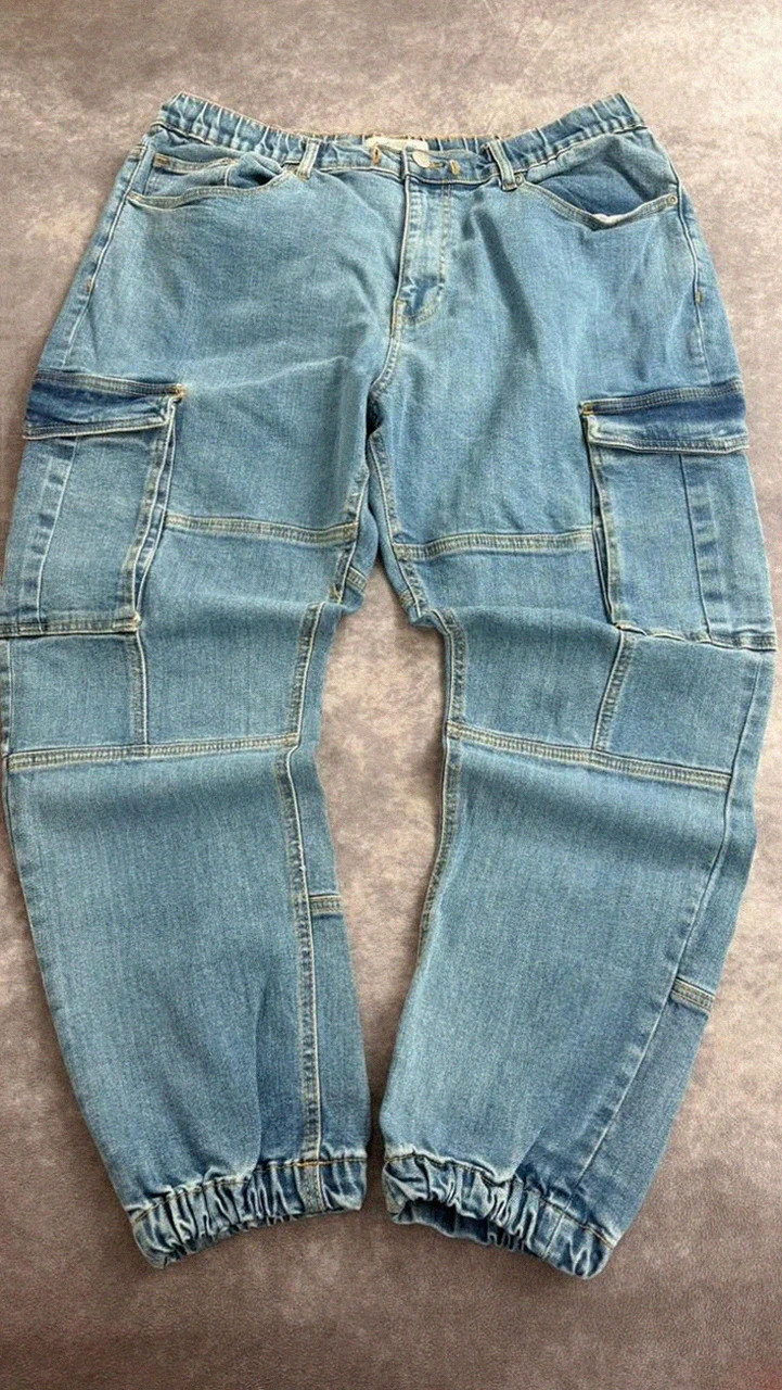 Baggy Y2K Vintage Retrostyle Street Parachute Blue 2000's Hip Hop Japan Archive🌺