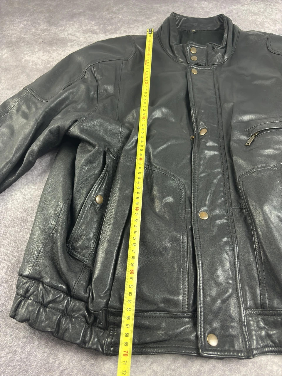 Original New Fast Black Leather Jacket Retro Streetwear Y2K Size M – New Fast – taille M 5