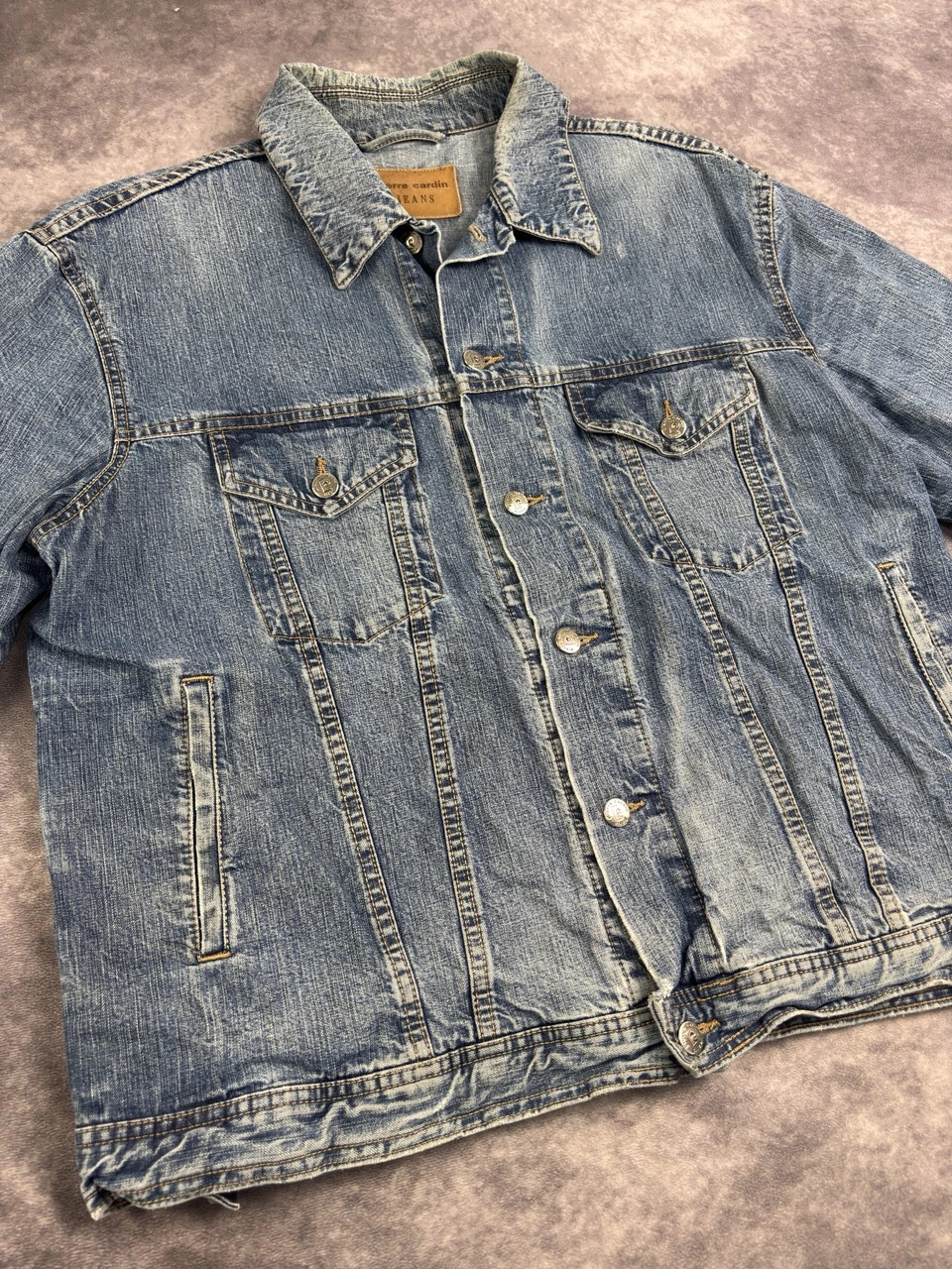 Pierre Cardin Jeans Vintage Blue Denim Jacket Xxl Retro Streetwear Casual Original – Pierre Cardin – taille XXL 5