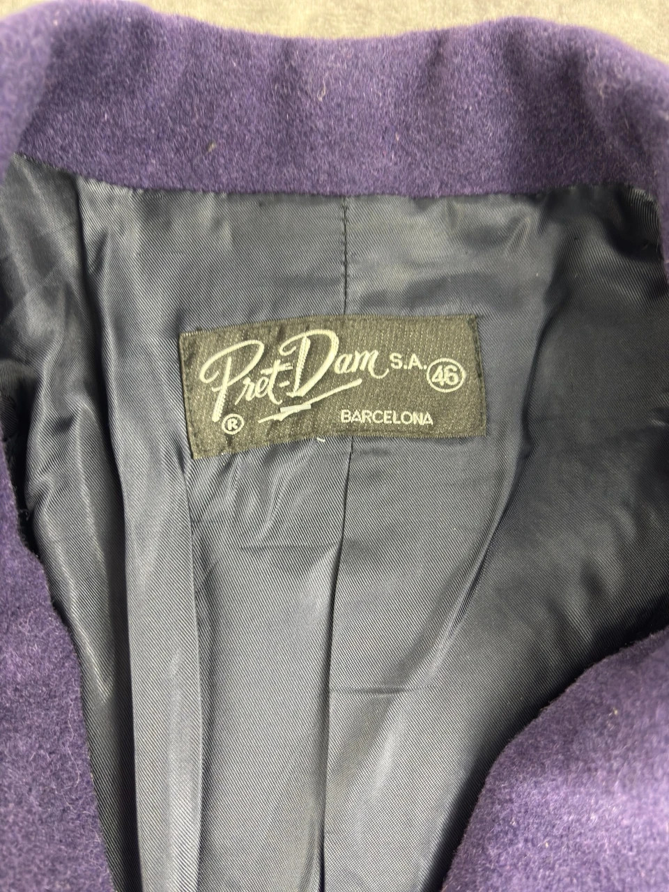 Pret Dam Barcelona Vintage Purple Wool Blend Coat Jacket Size 46 Elegant Classic – Pret-Dam Barcelona – taille XXL 4