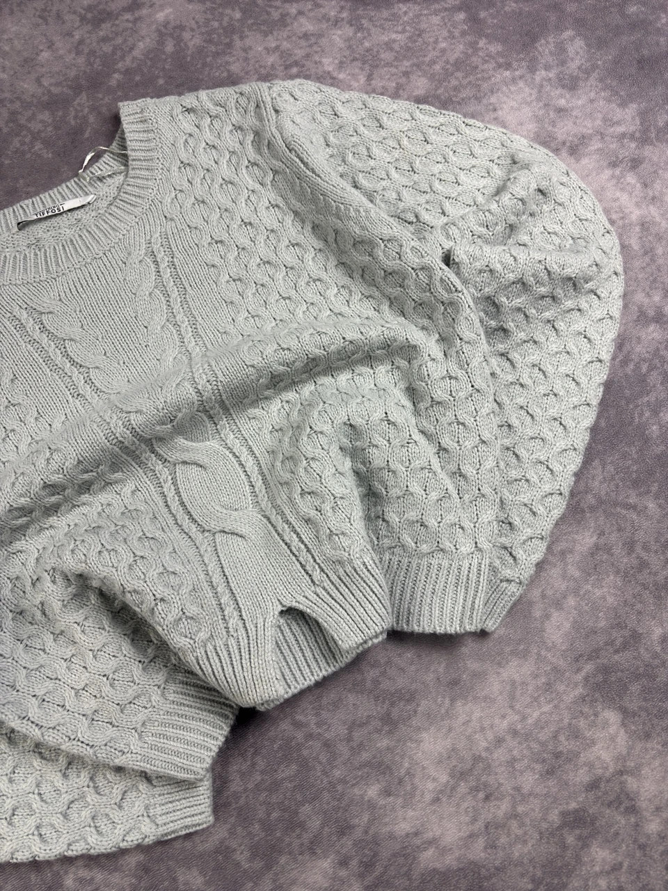 Tiffosi Grey Cable Knit Sweater Size S Cozy Vintage Casual Streetwear – Vintage Dressing – taille S 2