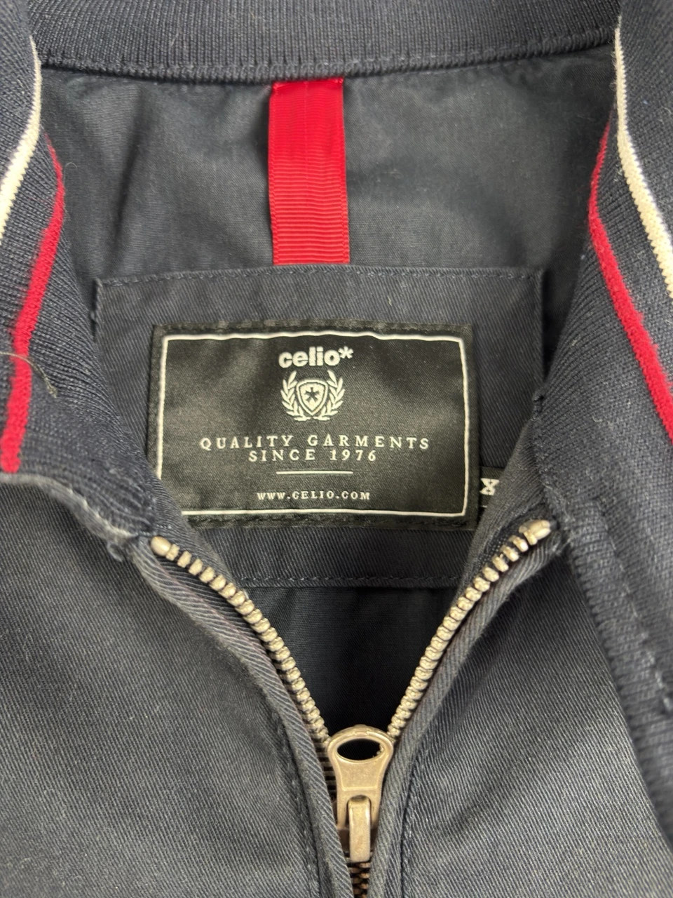 Bomber Navy Zip Jacket Embroidered Logo Retro Streetwear – Vintage Dressing – taille XL 5