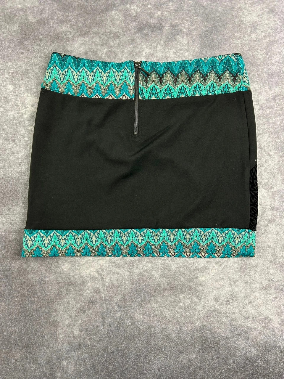 Original Hovikki Collection Black Turquoise Geometric Mini Skirt Size 36 Y2K Retro Streetwear – Hovikki Collection – taille S / 36 / 8 3