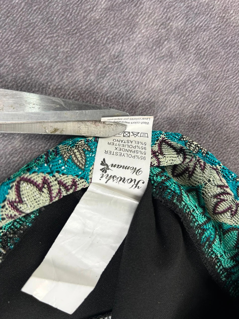 Original Hovikki Collection Black Turquoise Geometric Mini Skirt Size 36 Y2K Retro Streetwear – Hovikki Collection – taille S / 36 / 8 5