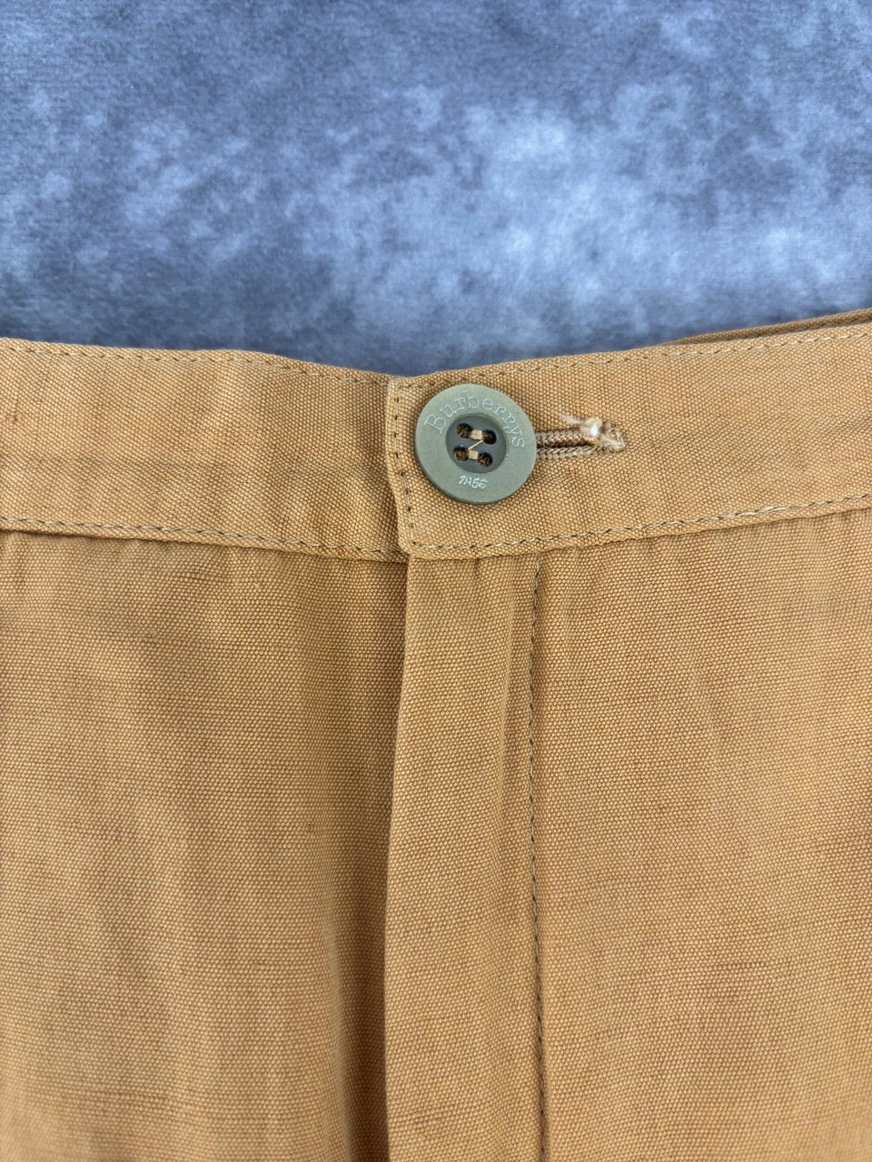 Burberrys of London Tan Linen Blend Tailored Trousers Classic Straight Leg Size 44 Vintage Elegant – Burberrys of London – taille S 3