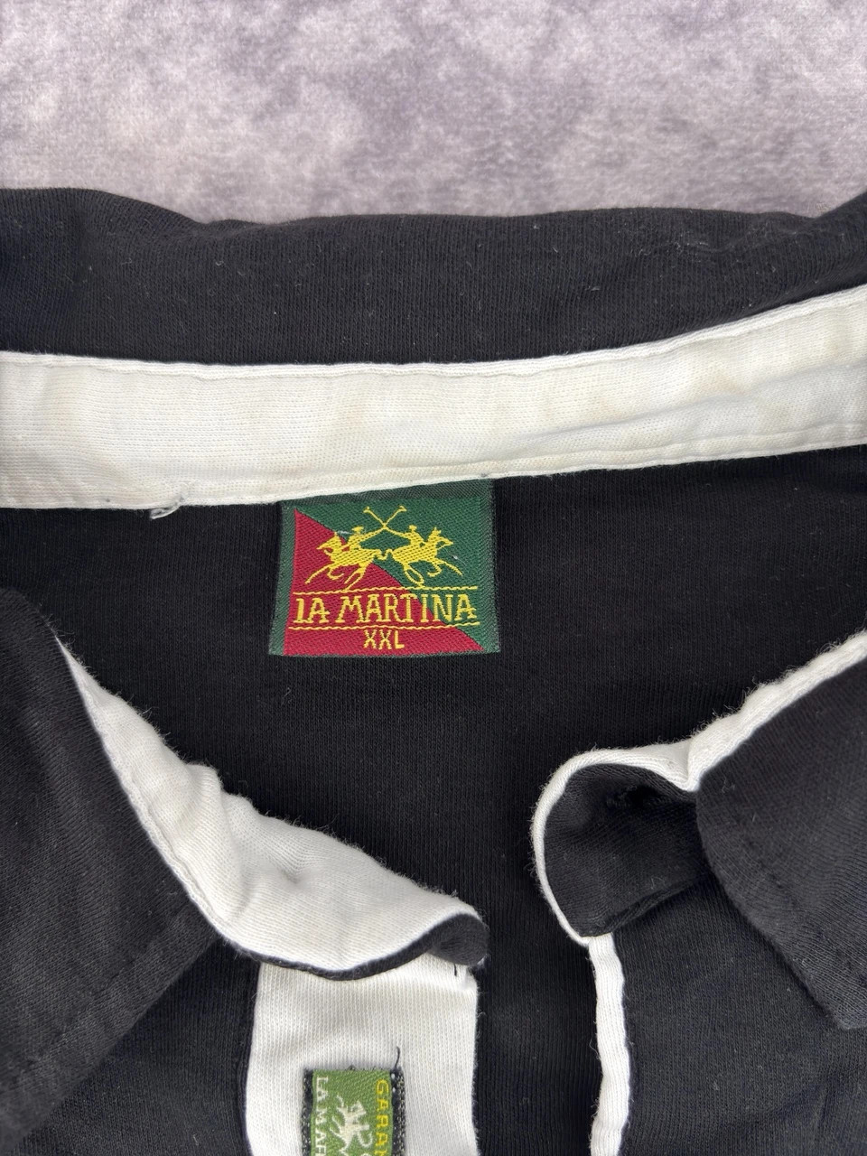 La Martina Black Embroidered Logo Polo Shirt Xxl Casual Streetwear – La Martina – taille XXL 3