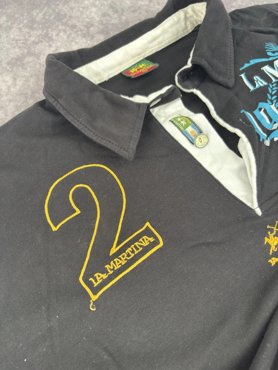 La Martina Black Embroidered Logo Polo Shirt Xxl Casual Streetwear – La Martina – taille XXL 4