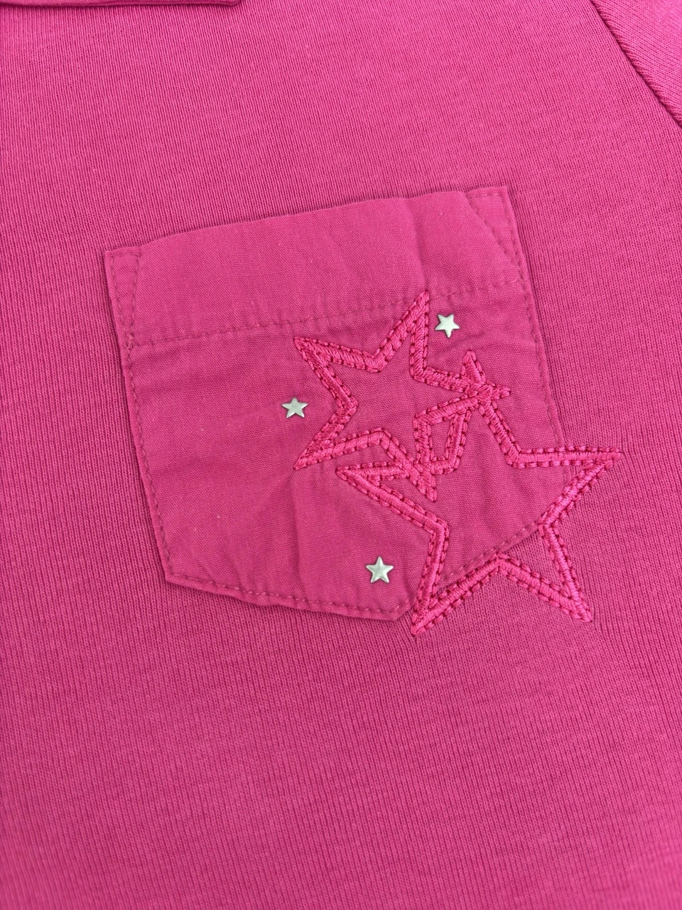 Gerry Weber Edition Pink Fuchsia Embroidered Star Polo Shirt Short Sleeve Casual Vintage – Gerry Weber edition – taille XL 4