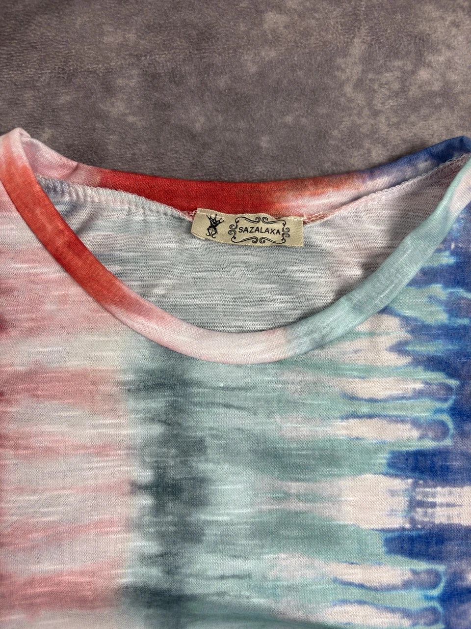 Lot 2 Original vintage Tie Dye Cutout T-Shirt Y2K Streetwear Multicolor Size M – Sazalaxa – taille Taille unique 4