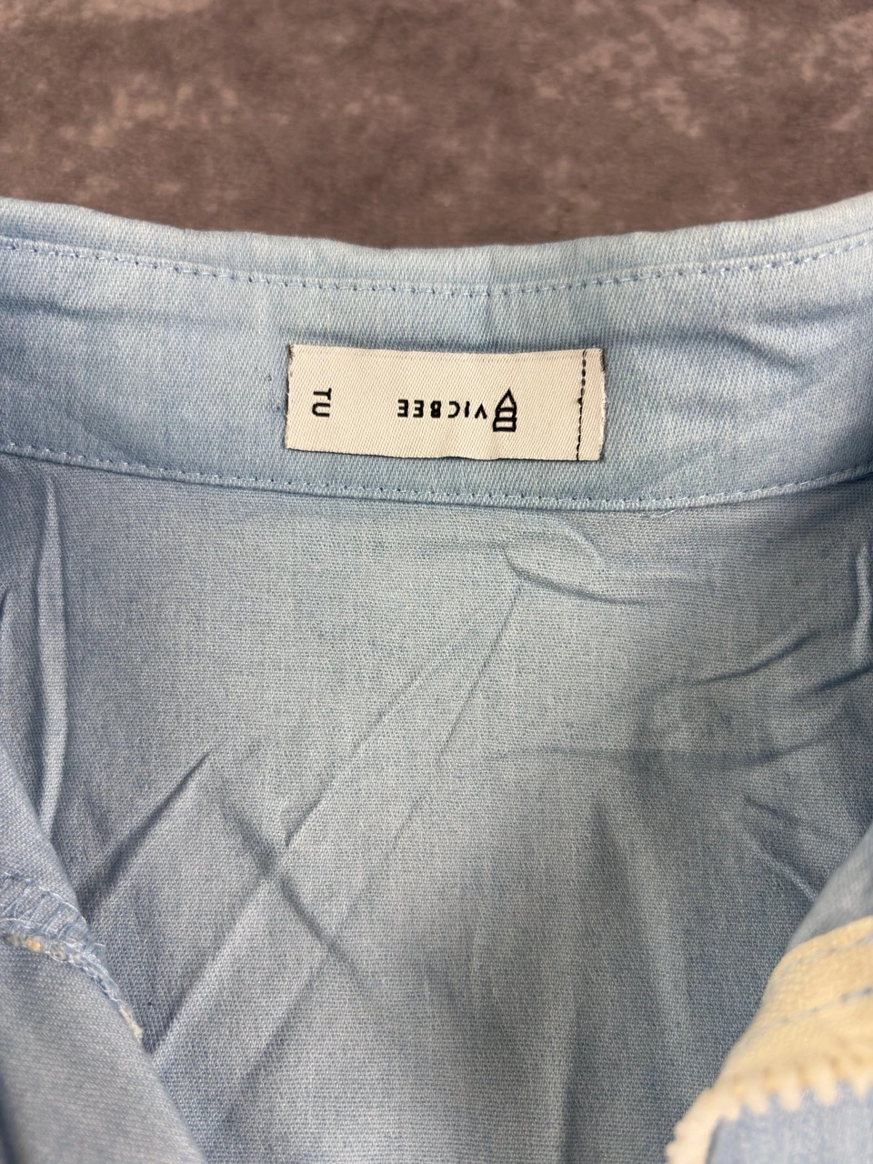 Viccee Original Light Blue Lace Zip Vest Y2K Streetwear Size 2 – Vintage Dressing – taille Taille unique 4