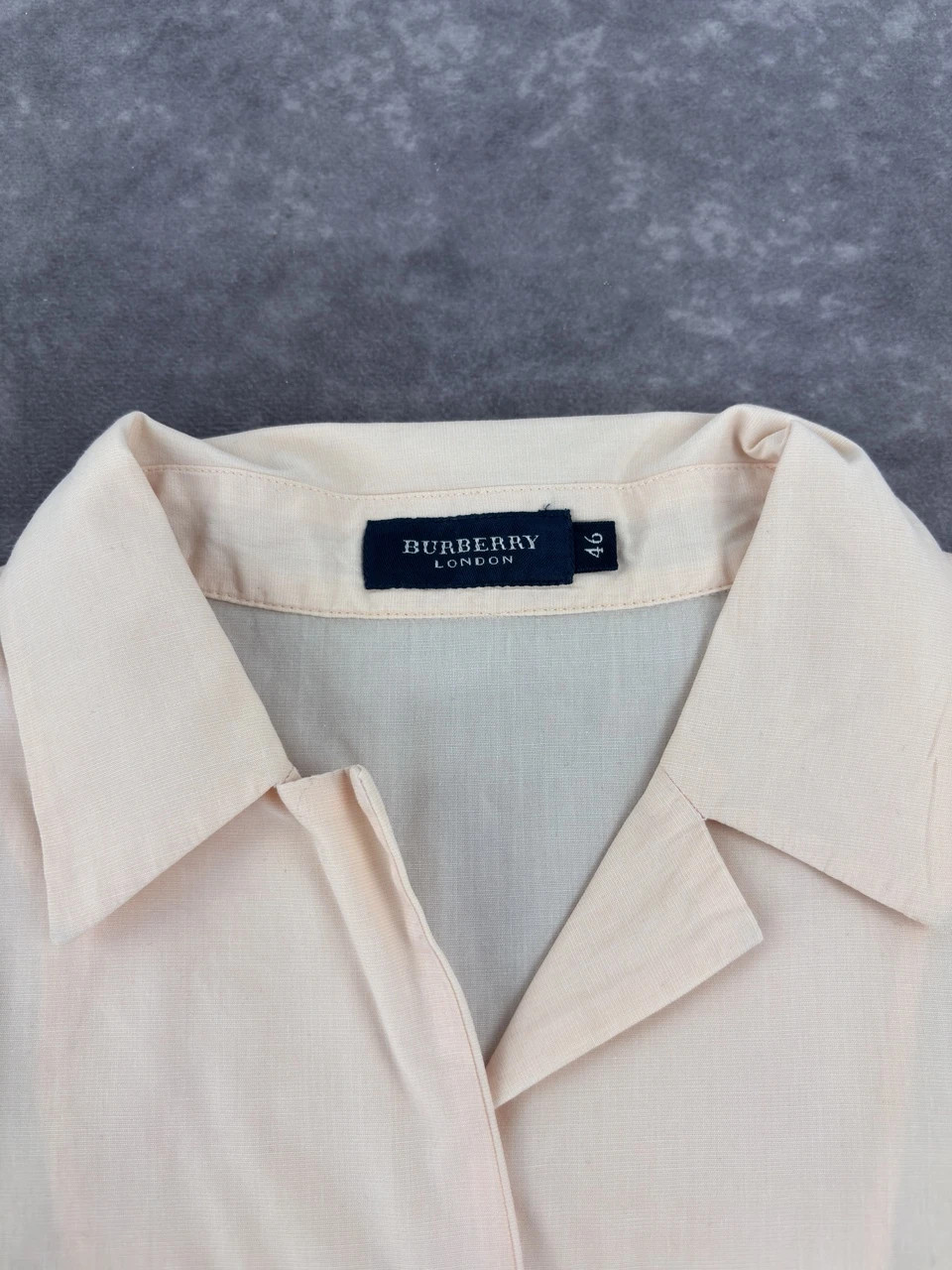 Burberry London Pale Pink Cotton Shirt Size 46 Embroidered Logo Preppy Casual Lightweight – Burberry London – taille XXL 3