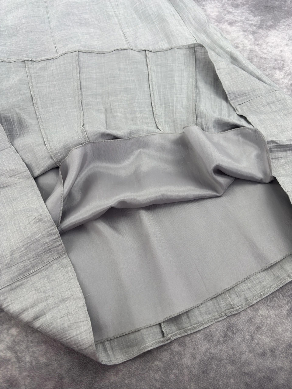 Gerry Weber Light Grey Linen Blend Midi Skirt Size 40 – Gerry Weber – taille L / 40 / 12 3