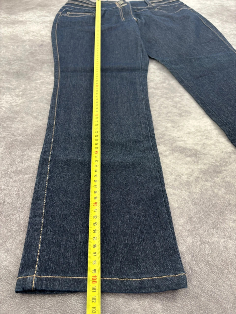 Women’s Dark Blue High Waist Bootcut Jeans Size L – Vintage Dressing – taille L / 40 / 12 2