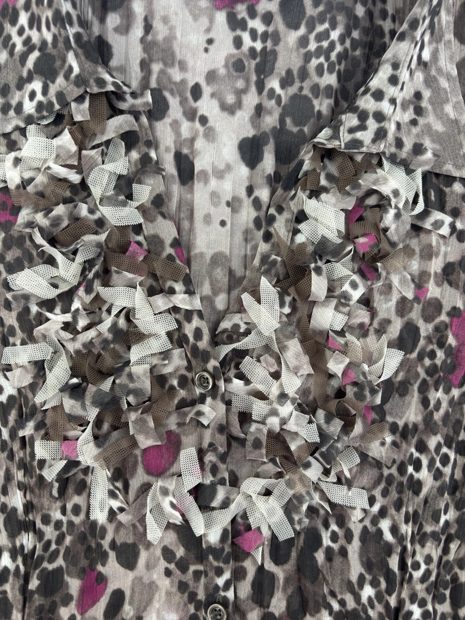 Gerry Weber Leopard Print Ruffle Button Blouse Size Unknown – Gerry Weber – taille M / 38 / 10 3