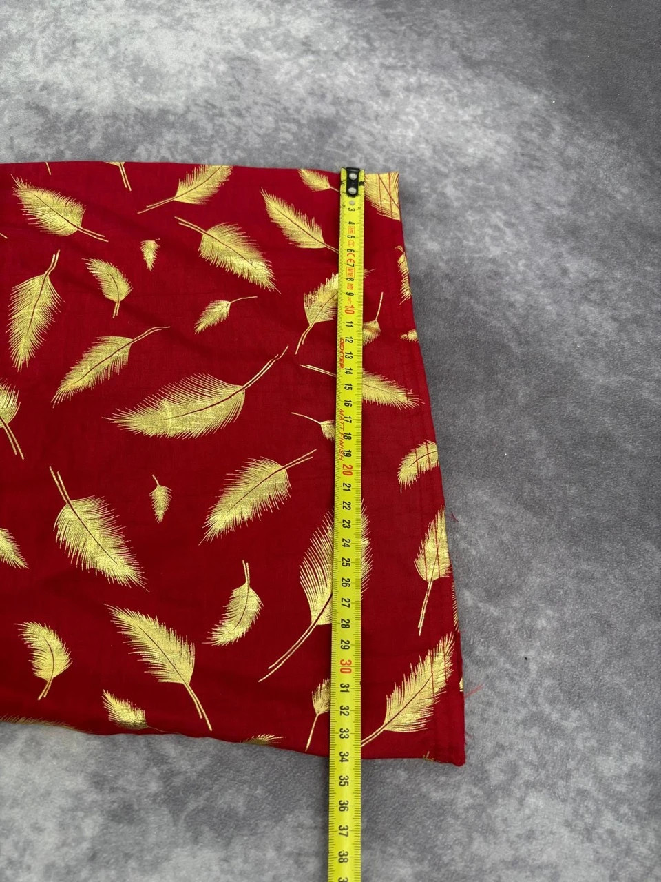 Red Gold Feather Print Wide Leg Palazzo Pants Tu Made in France Y2K High Waist Belted Fluid Fit – Vintage Dressing – taille Taille unique 5