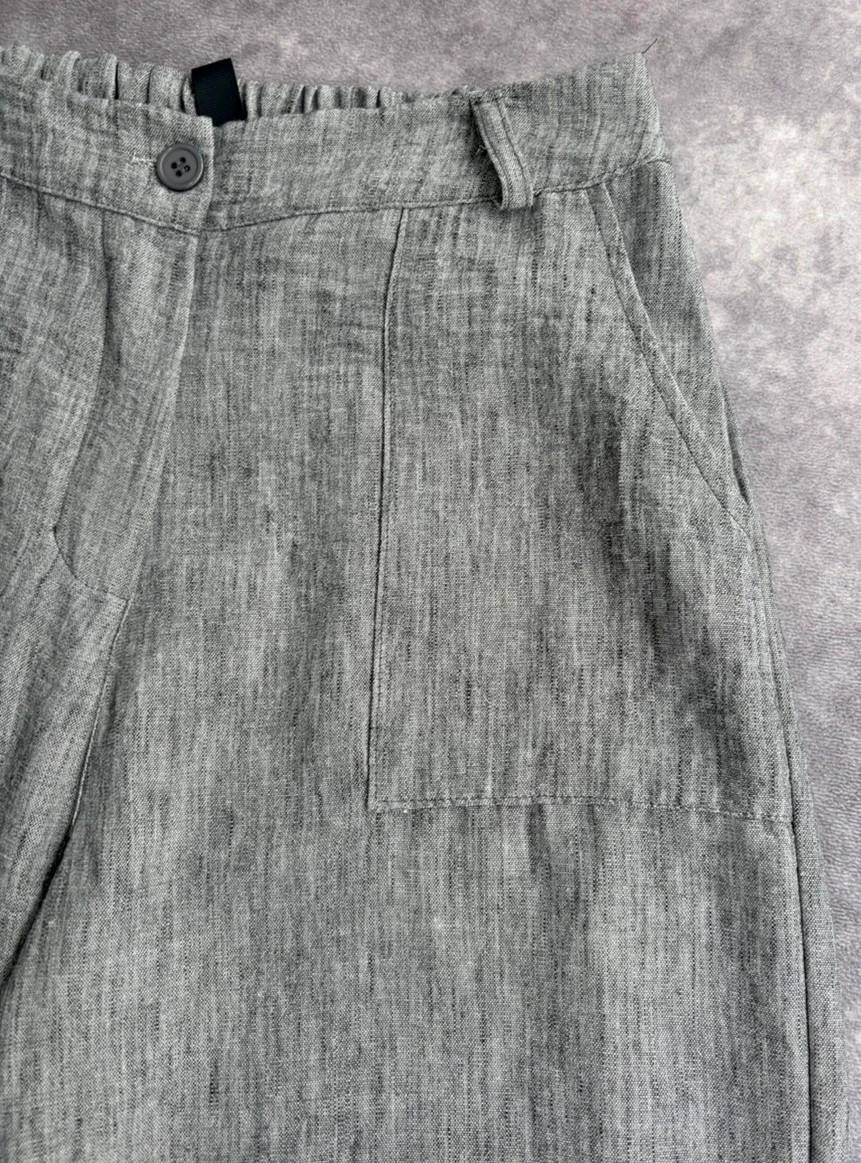 Grey Wide Leg pants Casual High Waisted Summer Comfortable Breathable Loose Fit Style🌺 – taille M / 38 / 10 4