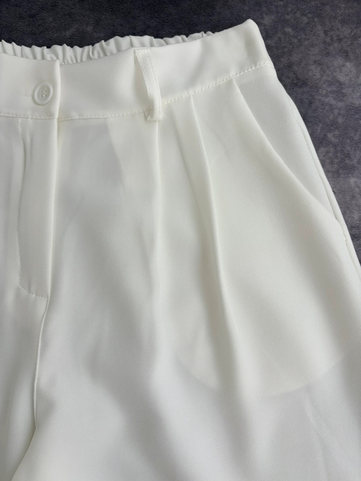 White Wide Leg Trousers High Waisted Elegant Summer Pants Casual Smart Chic Loose Tailored Style🌺 – Vintage Dressing – taille Taille unique 4