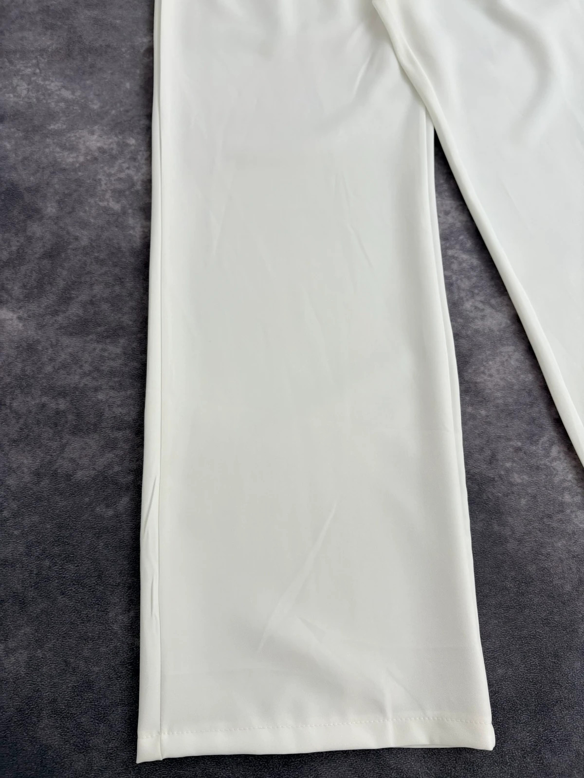 White Wide Leg Trousers High Waisted Elegant Summer Pants Casual Smart Chic Loose Tailored Style🌺 – Vintage Dressing – taille Taille unique 2