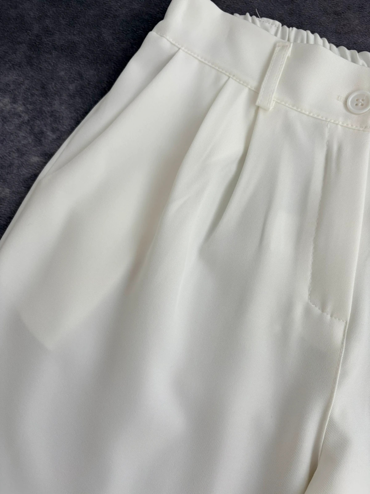 White Wide Leg Trousers High Waisted Elegant Summer Pants Casual Smart Chic Loose Tailored Style🌺 – Vintage Dressing – taille Taille unique 5