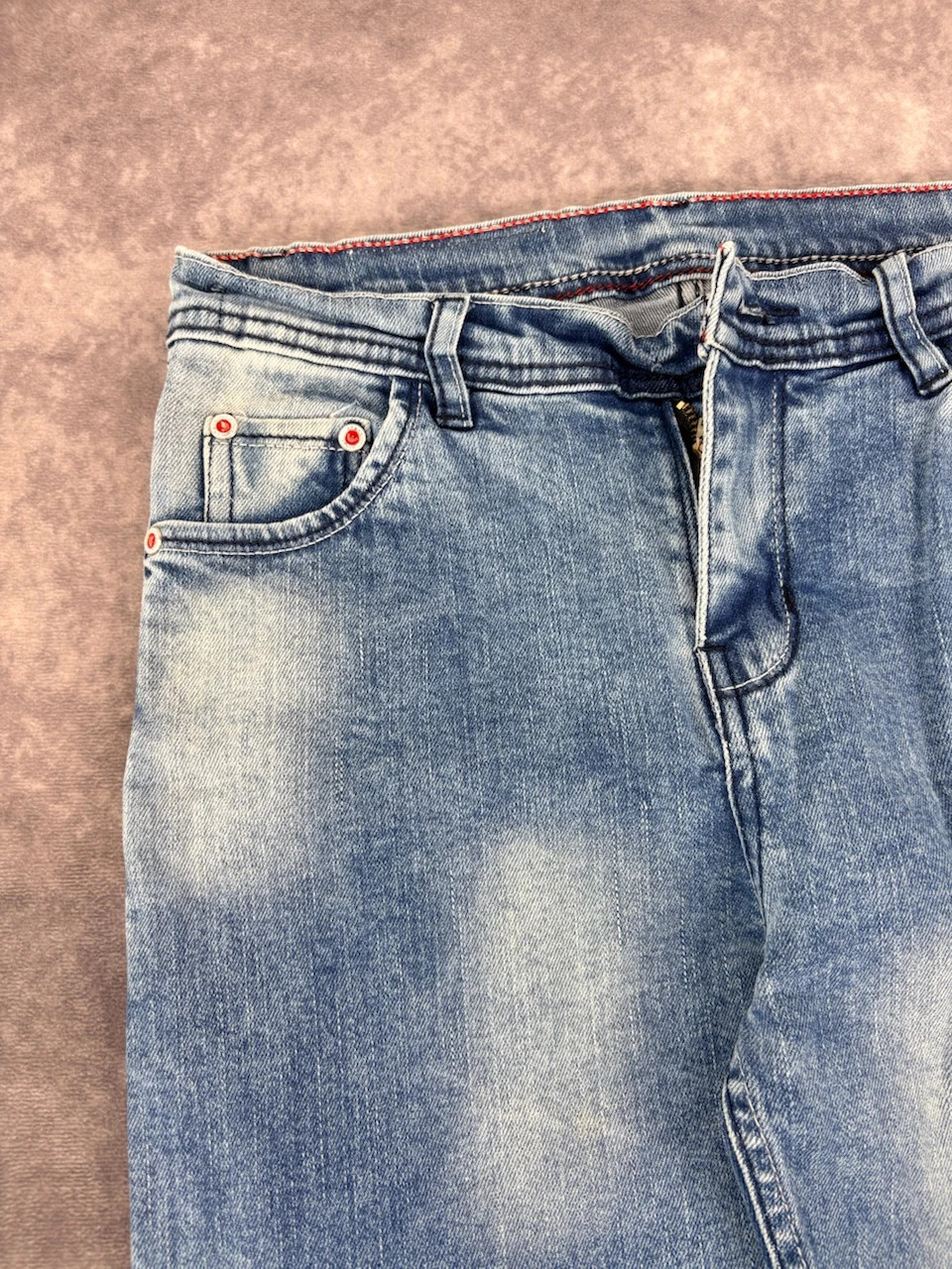 Armani Jeans Vintage Light Wash Straight Leg Denim Jeans Y2K Retro Casual Distressed Look – Armani Jeans – taille S / 36 / 8 3