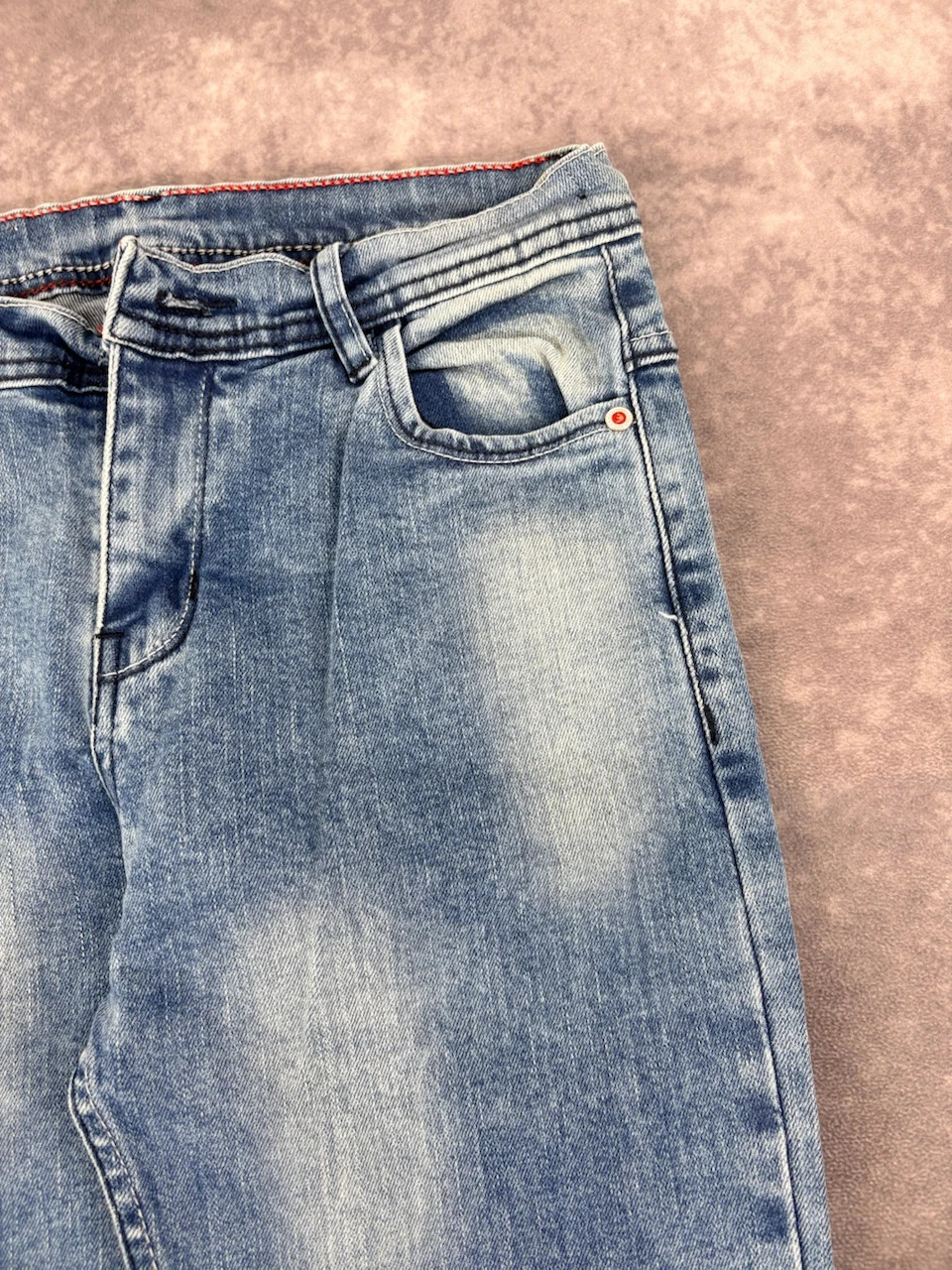 Armani Jeans Vintage Light Wash Straight Leg Denim Jeans Y2K Retro Casual Distressed Look – Armani Jeans – taille S / 36 / 8 4