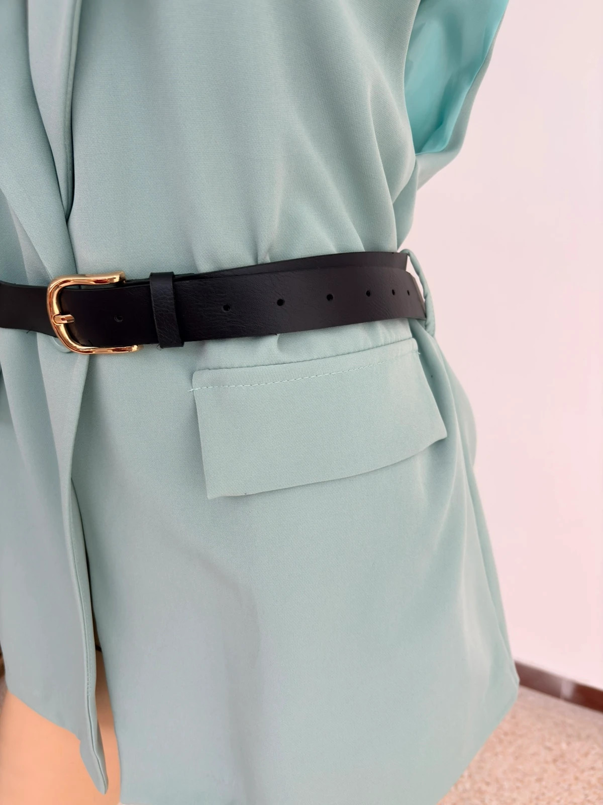 Sleeveless Mint Green Blazer Vest Elegant Casual Summer Jacket Outerwear Chic Waistcoat Women M🌺 – Vintage Dressing – taille M / 38 / 10 4