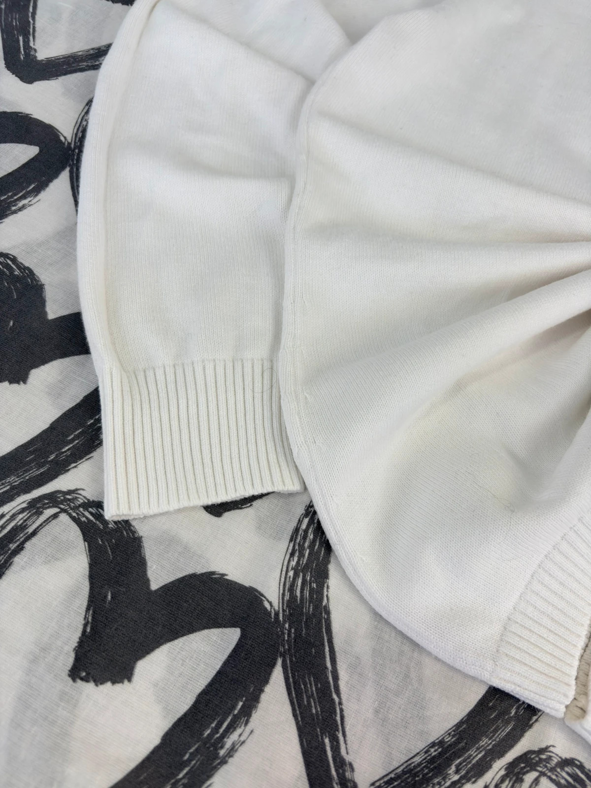 Blanc du Nil White Henley Knit Sweater V Neck Buttoned Jumper Lightweight Top Casual M L🌺 – Blanc du Nil – taille L / 40 / 12 4