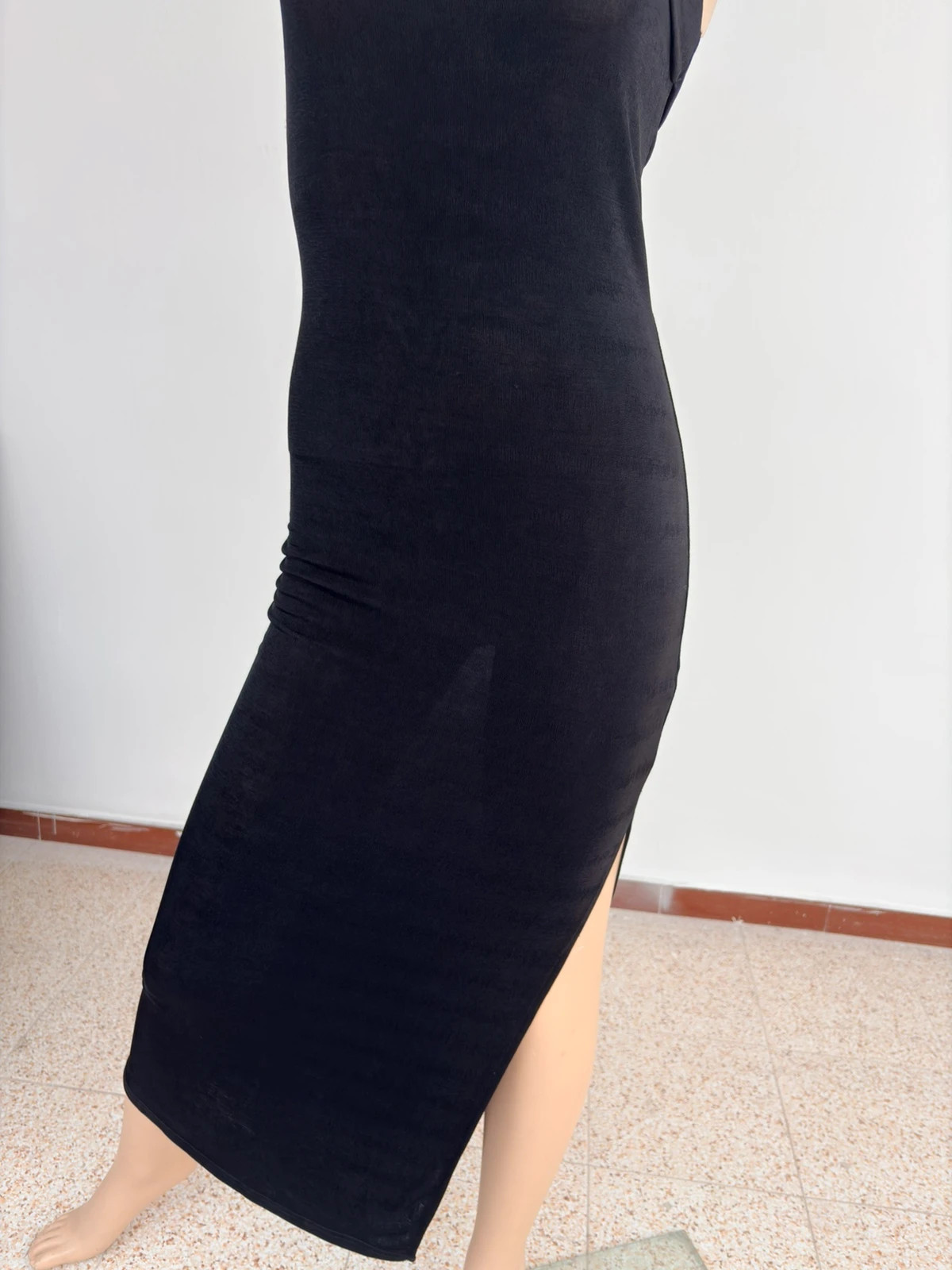 Black Strapless Maxi Dress Side Slit Tube Top Bodycon Elegant Party Night Out Basic Y2K🌺 – Vintage Dressing – taille M / 38 / 10 2