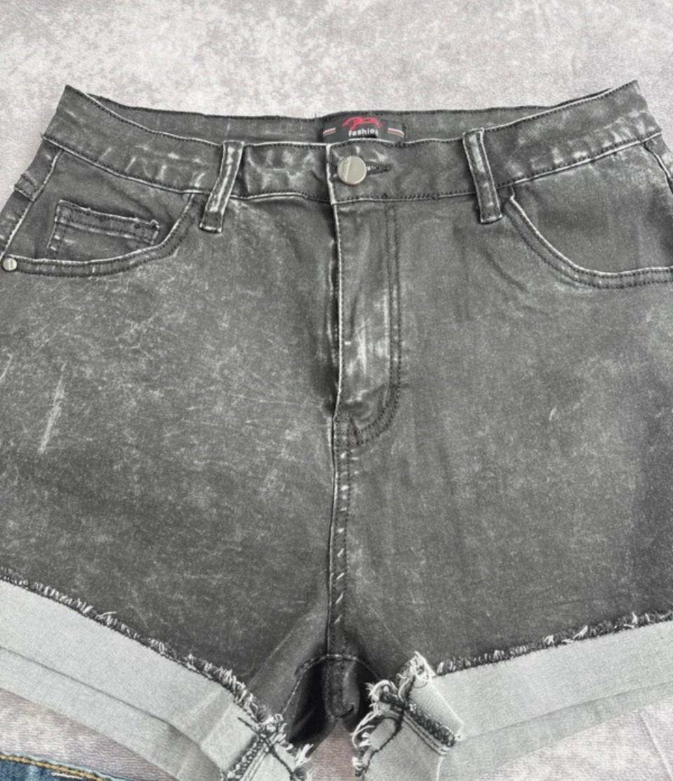 Short vaquero negro talla 38 🌺 – Vintage Dressing – taille M / 38 / 10
