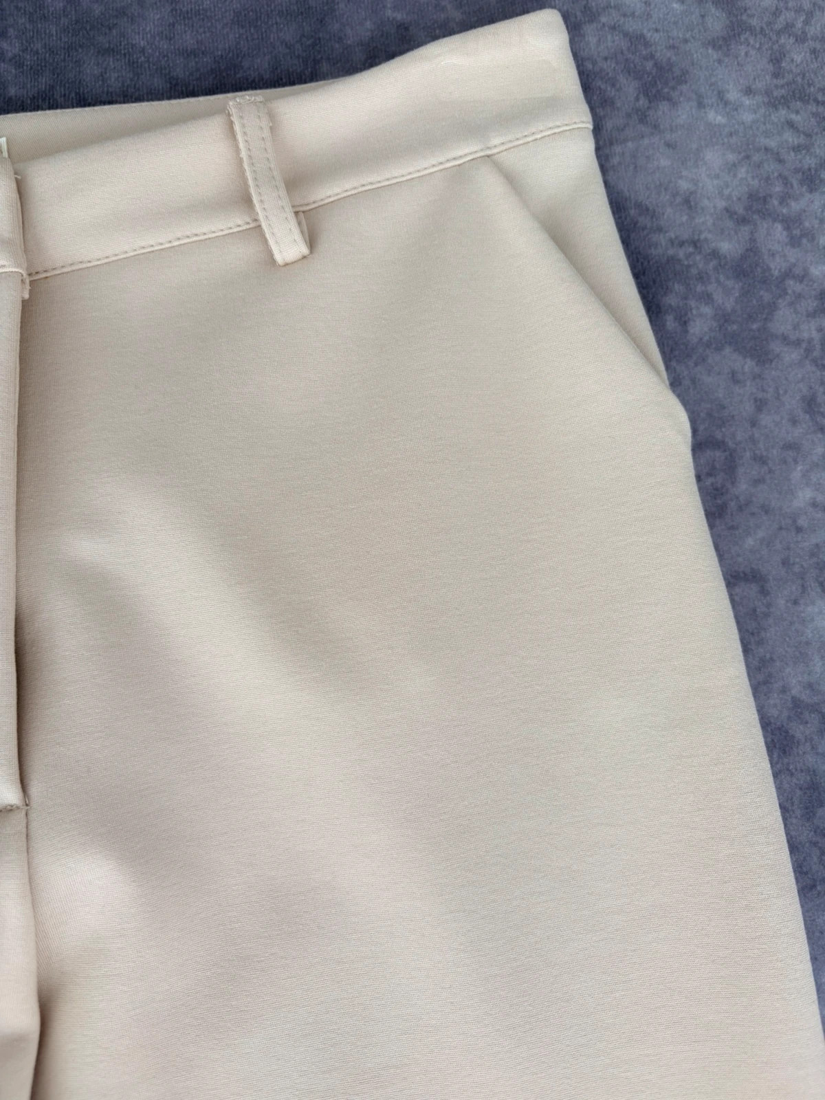 Beige High Waisted Straight Leg Tailored Trousers Pants Made In Italy Elegant Casual Size S🌺 – Vintage Dressing – taille S / 36 / 8 4