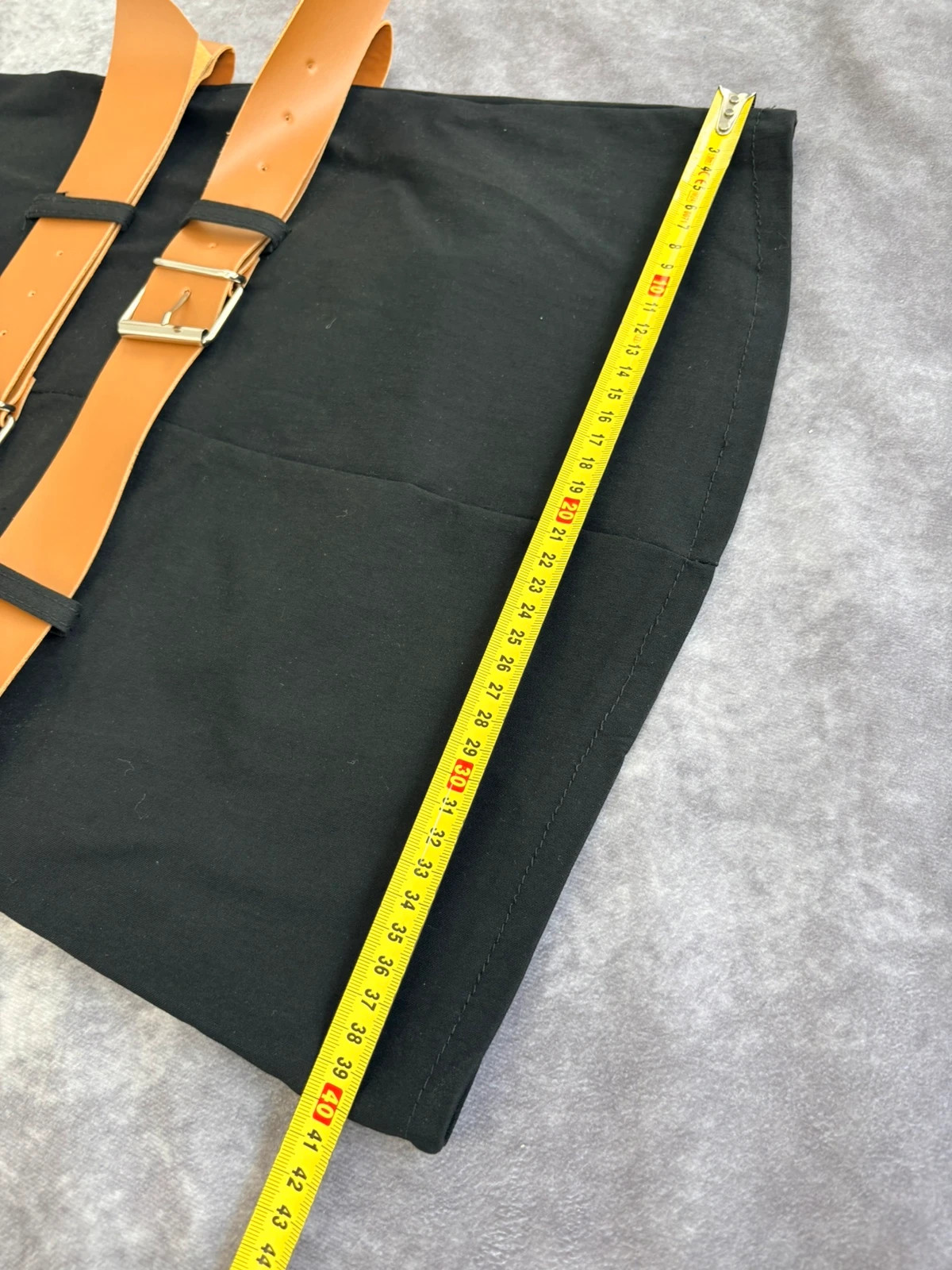Black sleeveless mini dress with double brown belts K Star made in Italy party style outfit🌺 – Vintage Dressing – taille Taille unique 5