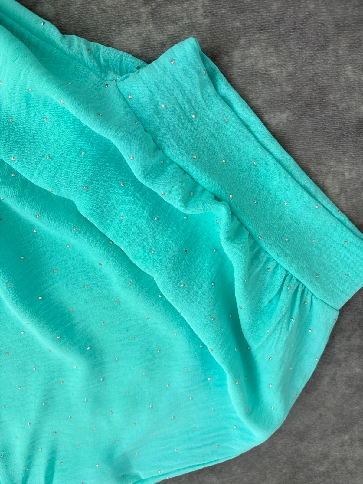 Mint Green Sparkly Blouse Short Sleeve Lightweight Elegant Summer Top Casual Chiffon Shirt 🌺 – Vintage Dressing – taille Taille unique 2