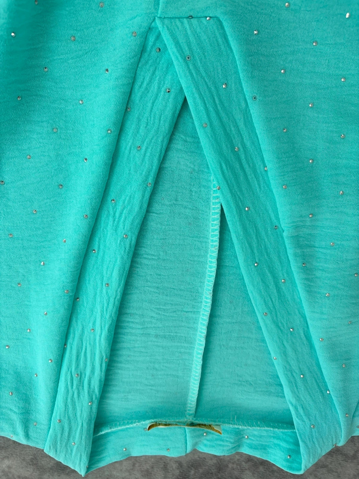Mint Green Sparkly Blouse Short Sleeve Lightweight Elegant Summer Top Casual Chiffon Shirt 🌺 – Vintage Dressing – taille Taille unique 3