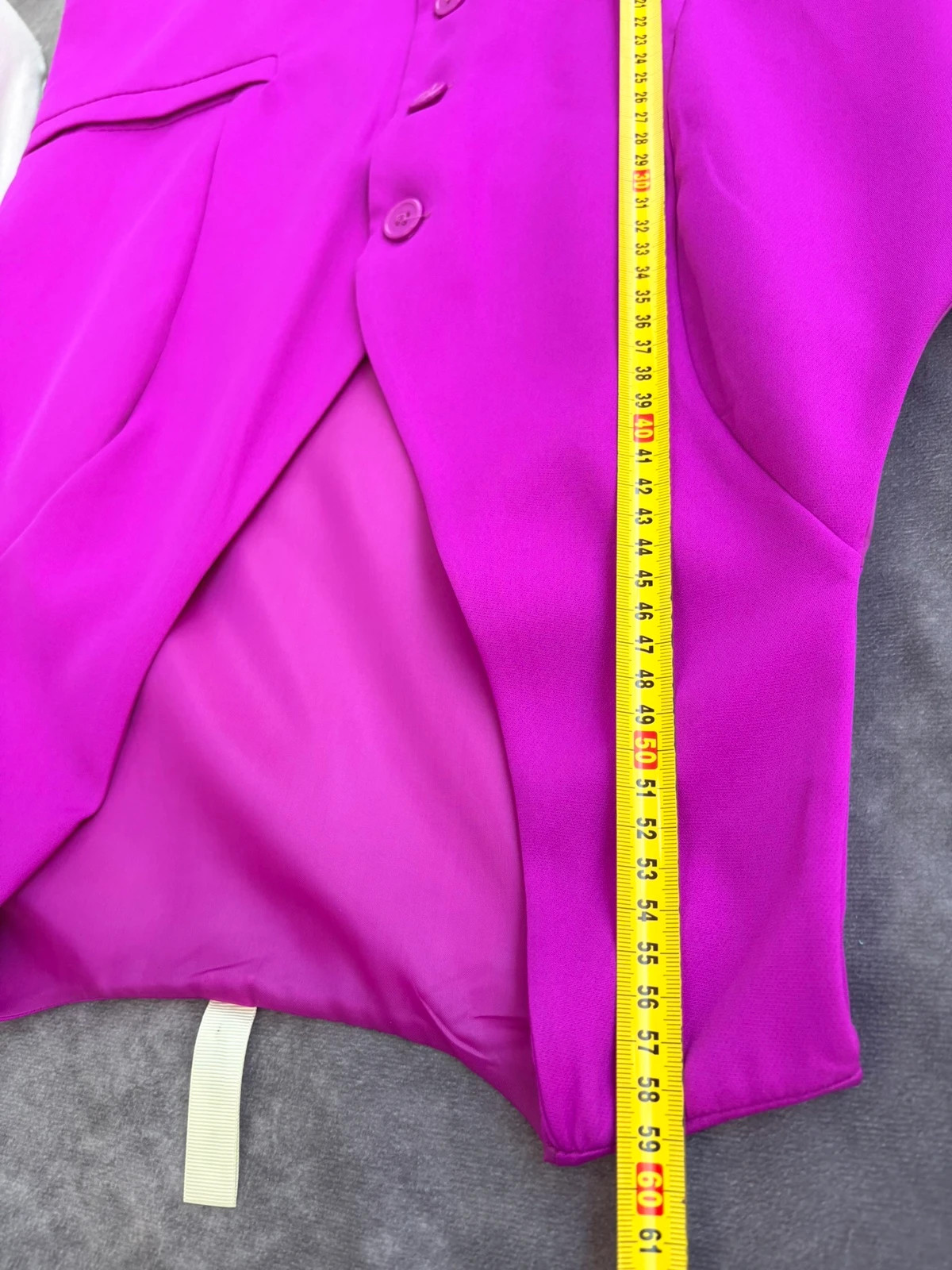 Bright Purple Women Suit Vest Sleeveless Button Up Waistcoat Gilet Blazer Jacket Top Outwear🌺 – Vintage Dressing – taille Taille unique 5