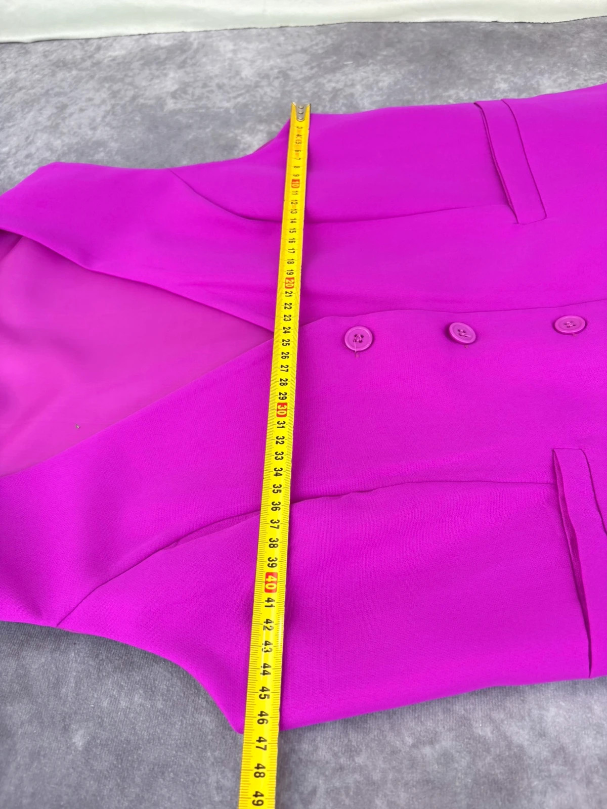 Bright Purple Women Suit Vest Sleeveless Button Up Waistcoat Gilet Blazer Jacket Top Outwear🌺 – Vintage Dressing – taille Taille unique 4