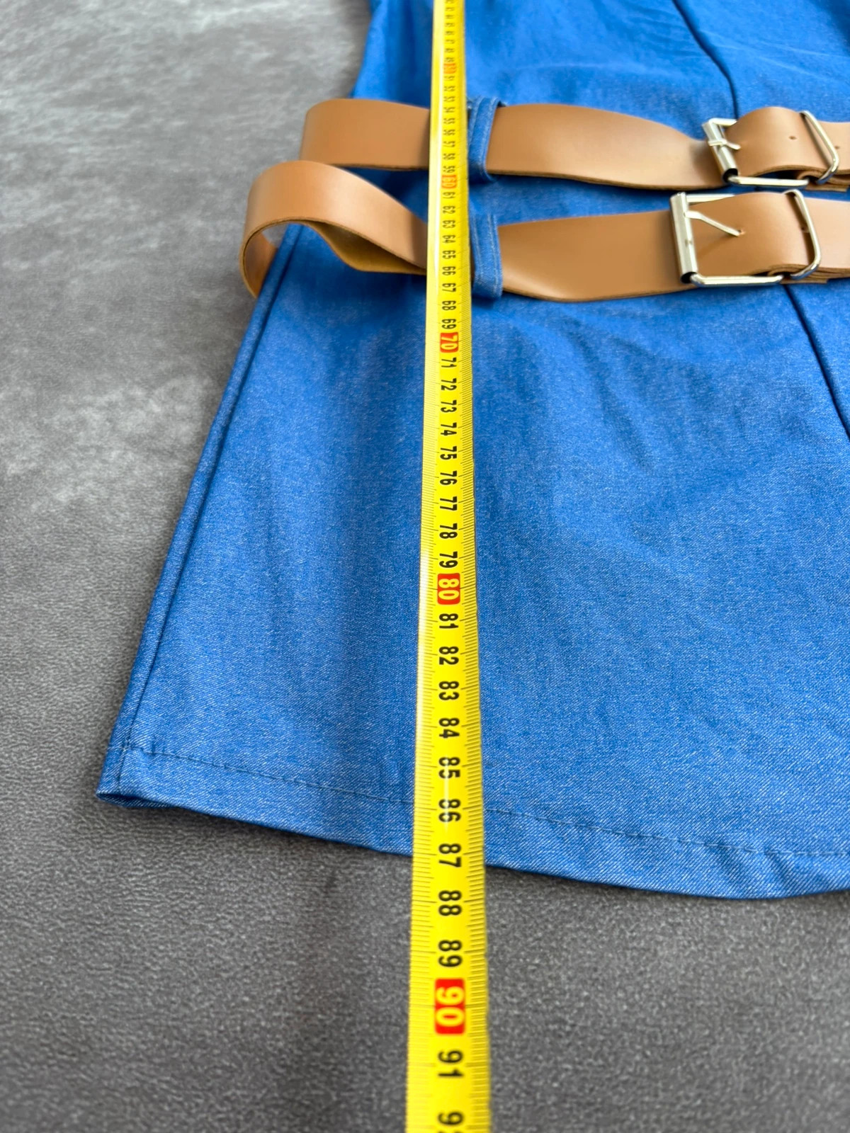 Vintage Sleeveless Dress With Double Faux Leather Brown Belts Casual Summer Mini Dress🌺 – Vintage Dressing – taille Taille unique 5