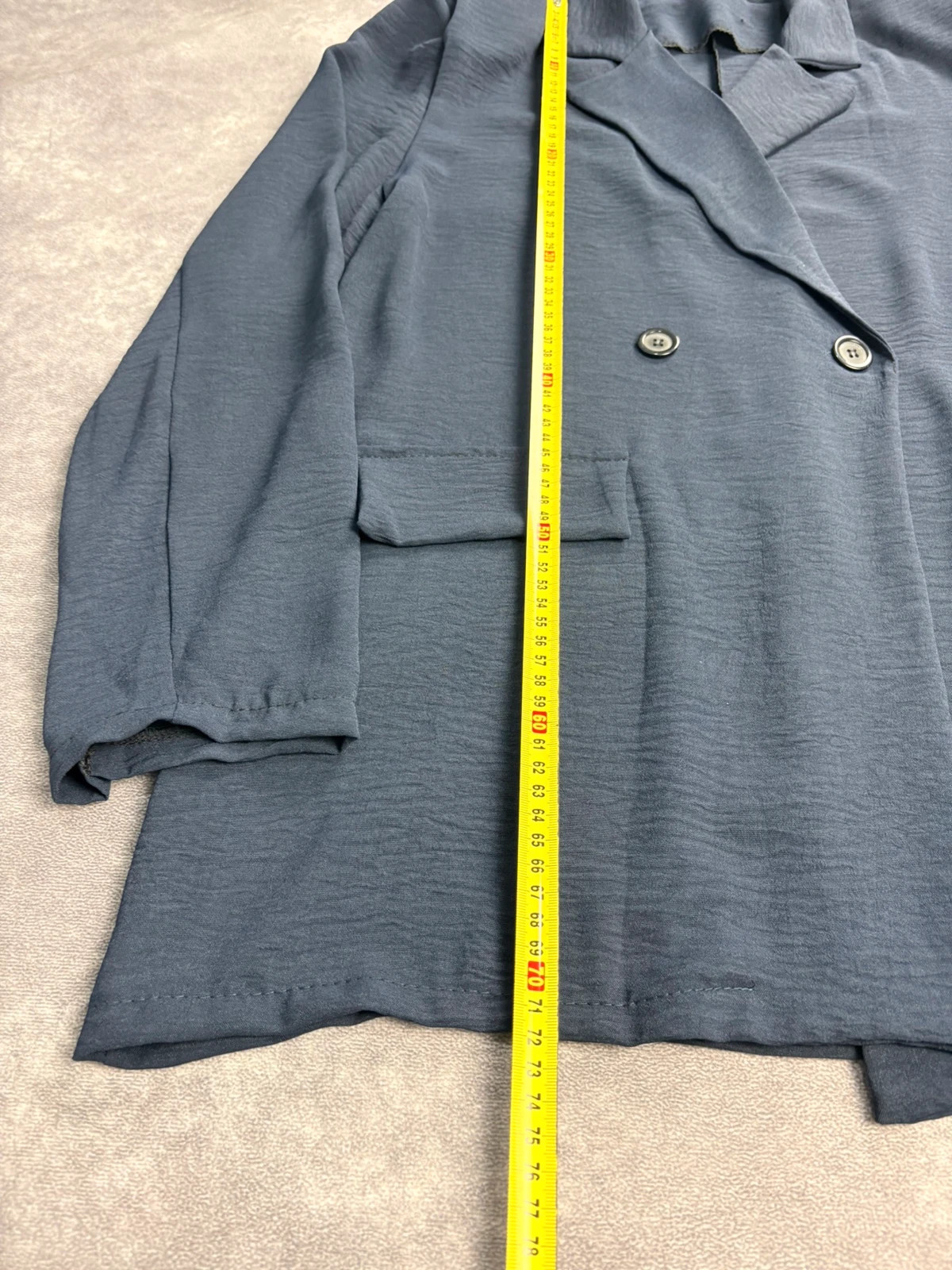 Women Navy Blue Oversized Blazer Double Breasted Casual Lightweight Smart Jacket Size Medium🌺 – Vintage Dressing – taille M / 38 / 10 5