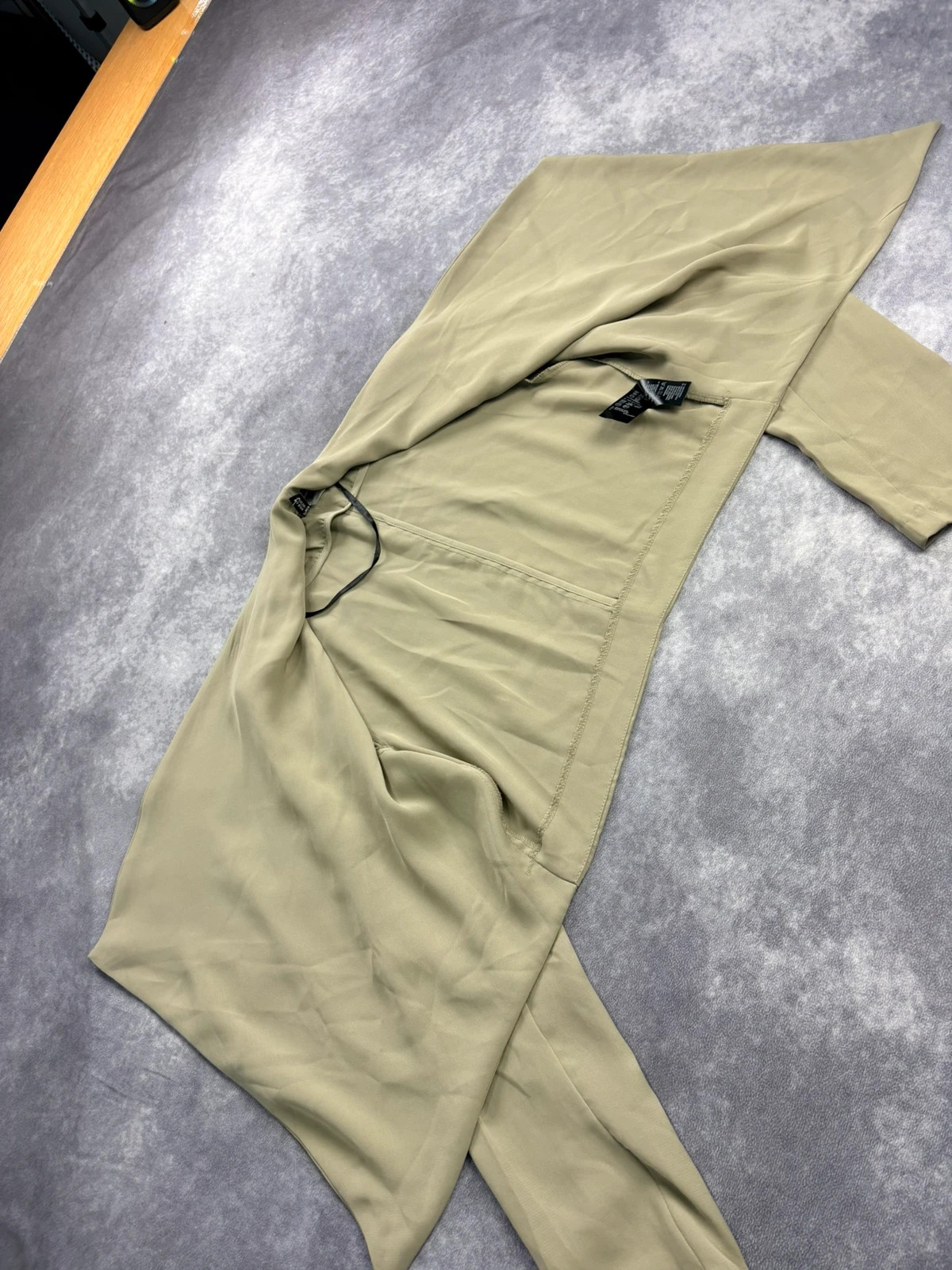Women Sage Green Cropped Blazer Open Front Casual Wrap Style Elegant Short Jacket Size Medium🌺 – Vintage Dressing – taille M / 38 / 10 4