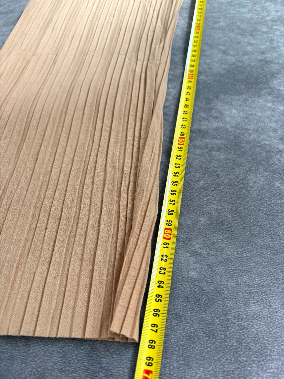 Beige Pleated Wide Leg Trousers High Waist Flowy Summer Pants Elegant Casual Elastic Waist Design🌺 – Vintage Dressing – taille XL / 42 / 14 5