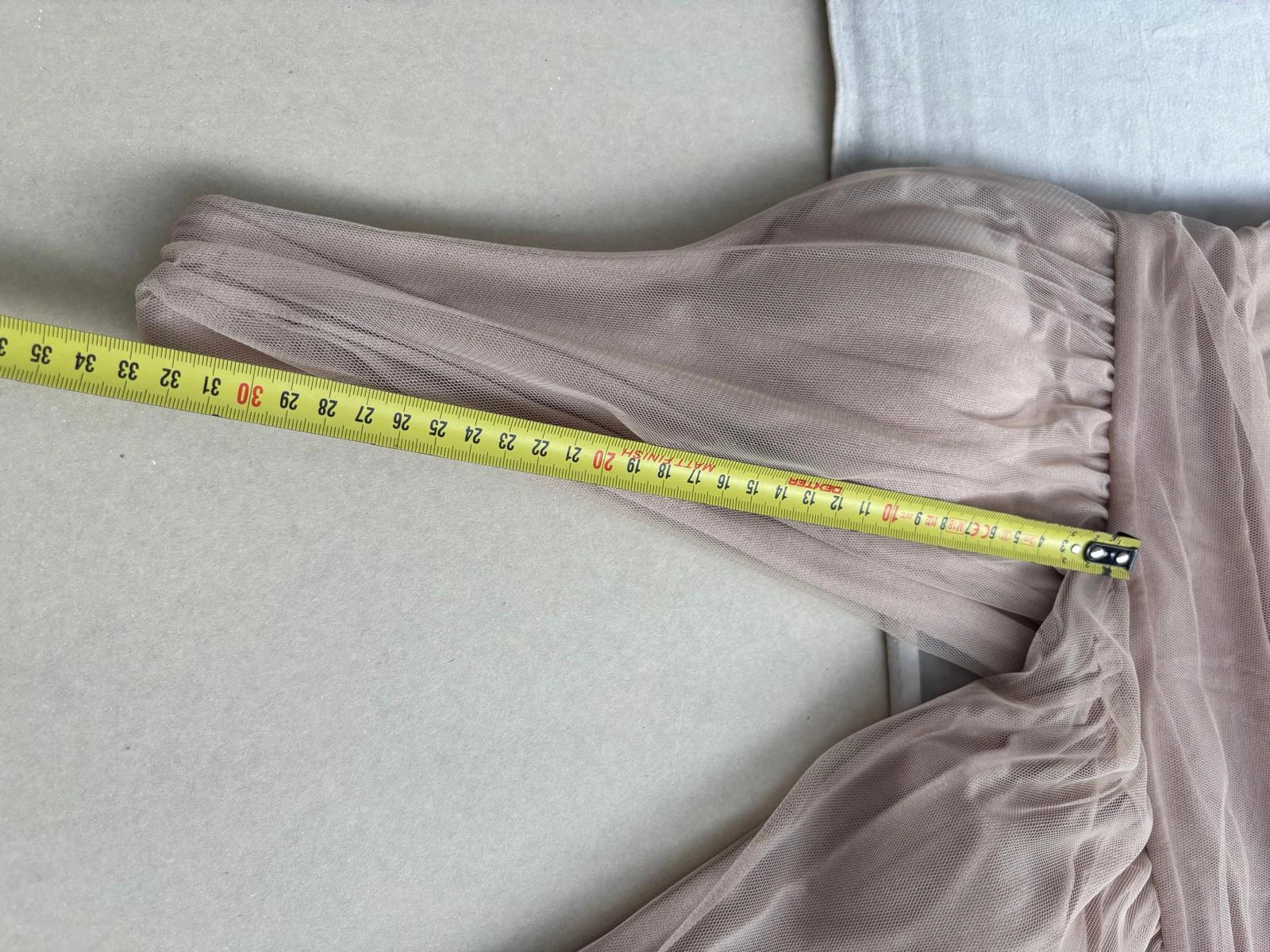 Elegant Beige Tulle Maxi Dress V Neck Prom Gown Multiway Infinity Bridesmaid Wedding Guest Party🌺 – Vintage Dressing – taille Taille unique 5