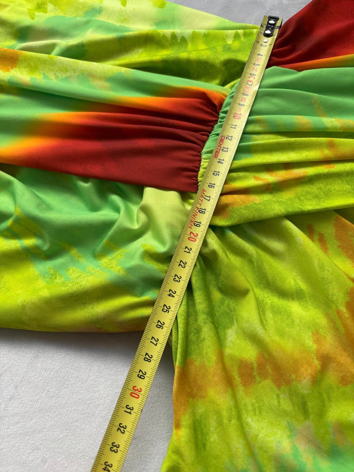 Green Tie Dye Maxi Dress Wrap V Neck Ruched Summer Long Sleeve Asymmetric Party Cocktail🌺 – Vintage Dressing – taille Taille unique 5