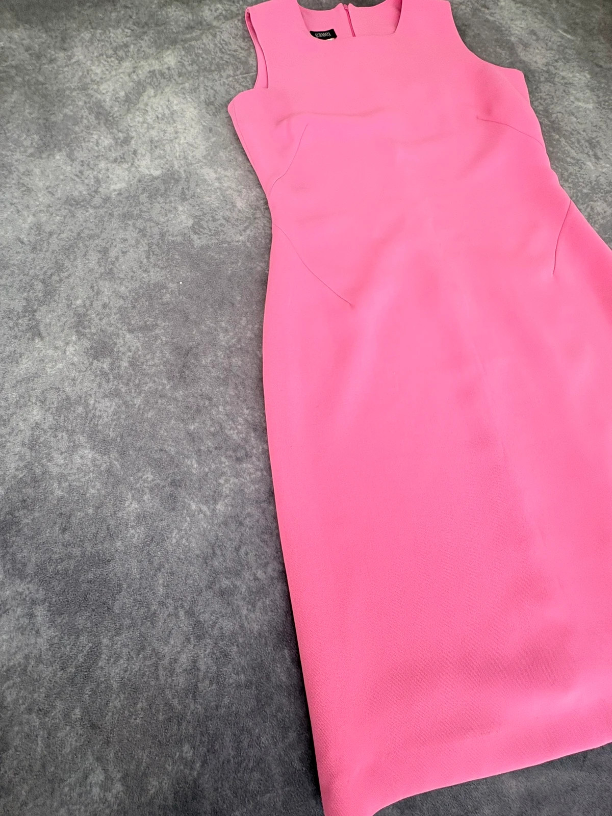Bright Pink Sleeveless Cocktail Shift Dress Elegant Wedding Guest Party Event Fitted Midi Dress🌺 – Vintage Dressing – taille M / 38 / 10 2