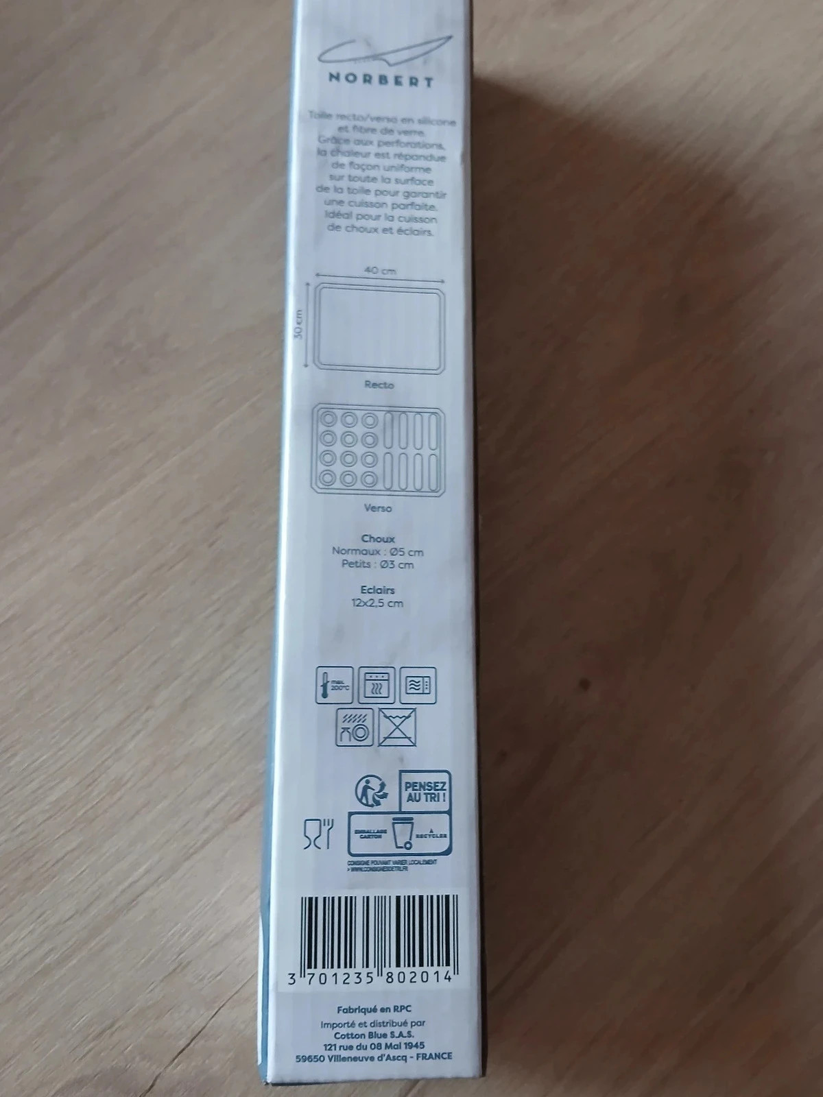 Norbert recto verso cuisson de Toile – norbert 2