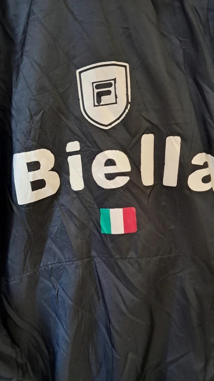 Veste sportswear vintage noire bleue Fila Biella Italie L – FILA – taille L 4