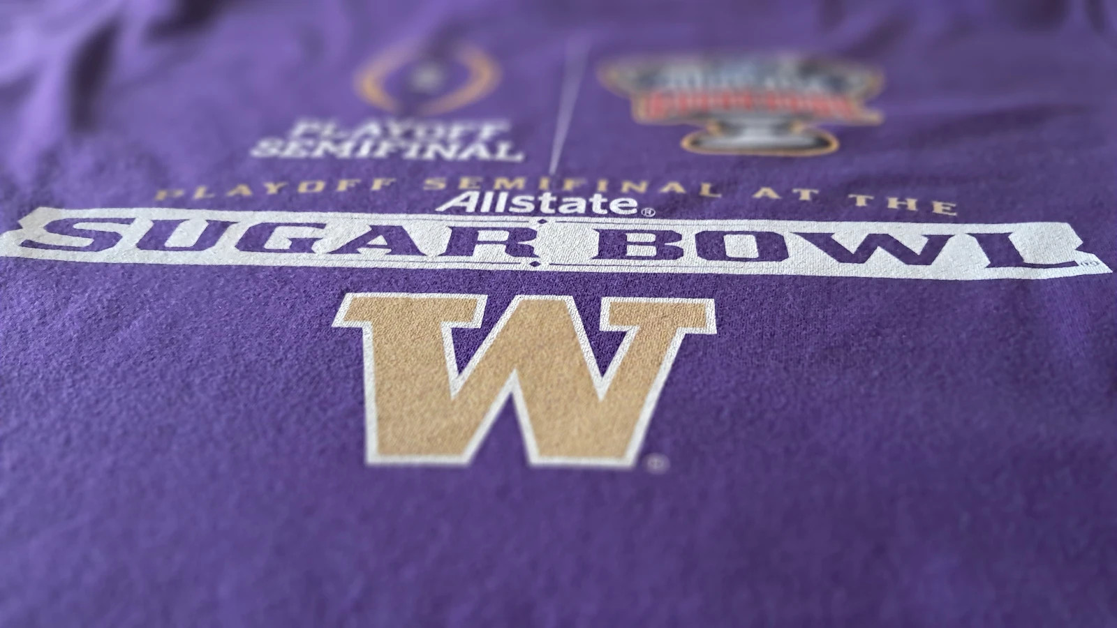 T-Shirt officiel Washington Huskies – Sugar Bowl – Port & Company – taille M 4