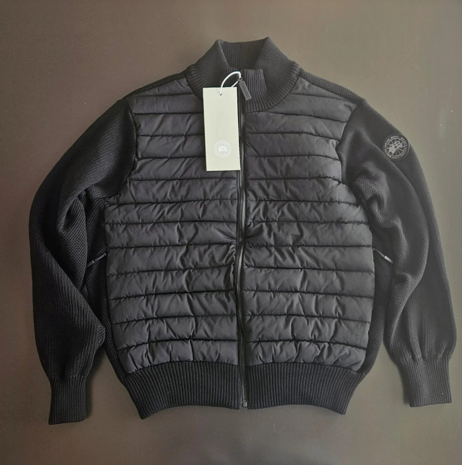 Veste hybride matelassée Canada Goose noire