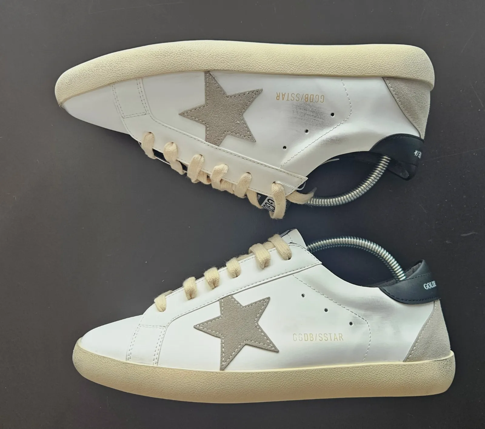 Baskets Golden Goose Super-Star en cuir blanc et noir – Golden Goose – taille EU 43 6