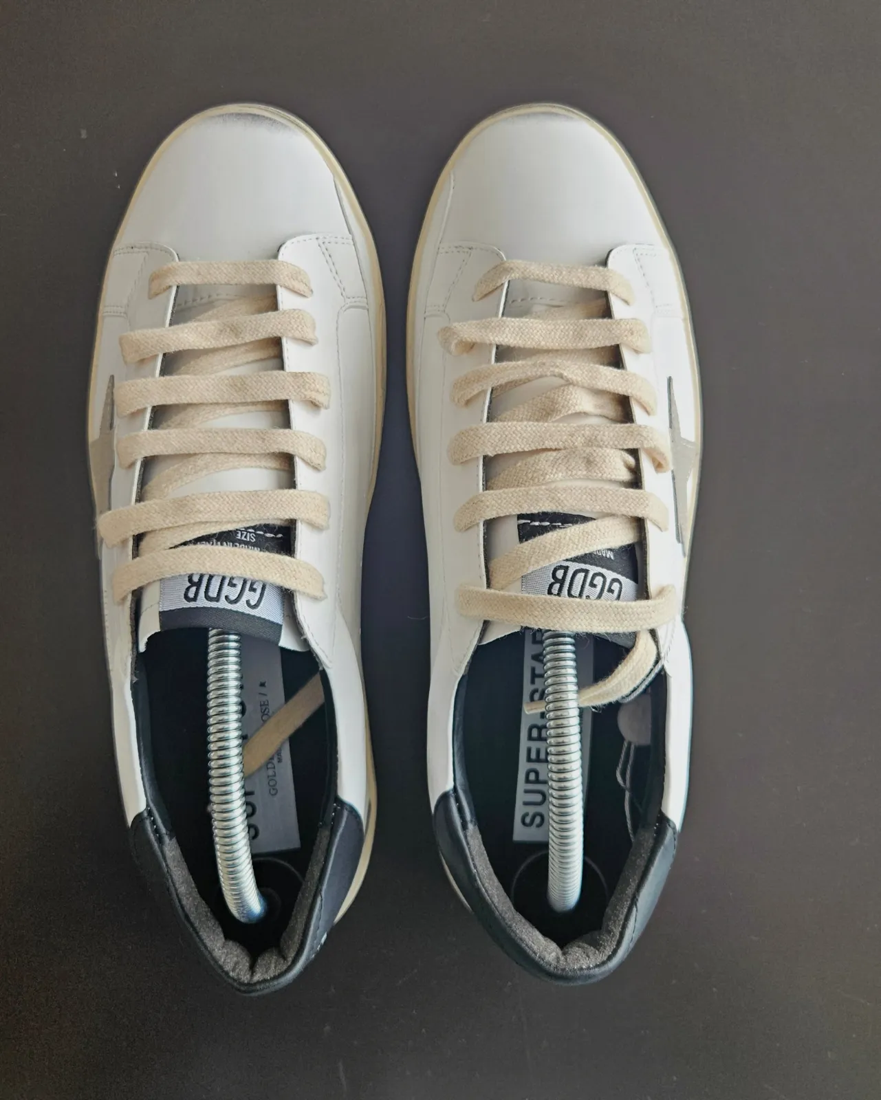 Baskets Golden Goose Super-Star en cuir blanc et noir – Golden Goose – taille EU 43 8