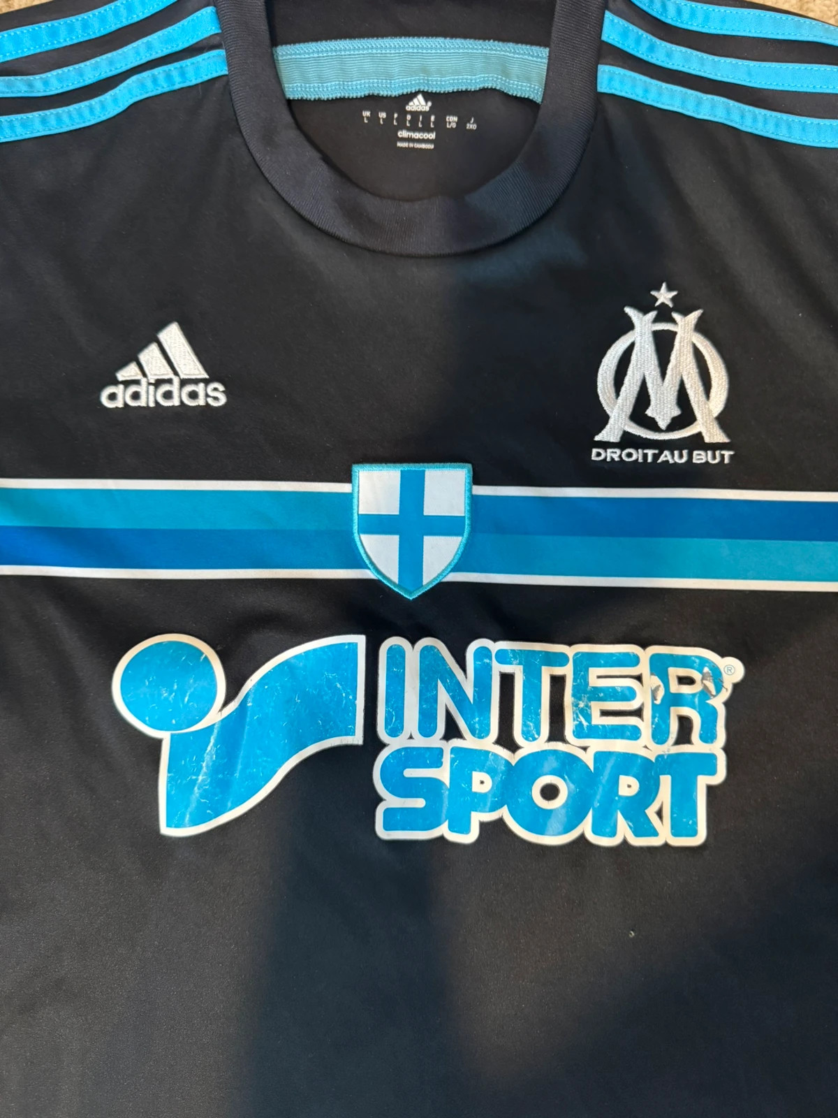Maillot OM extérieur 2014 – Époque Bielsa – Pièce authentique & très rare – adidas – taille L 4